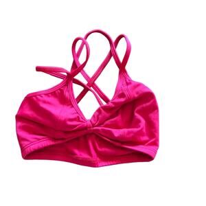 Baltogs Girls M Red Cropped Bra Top Dance NWT